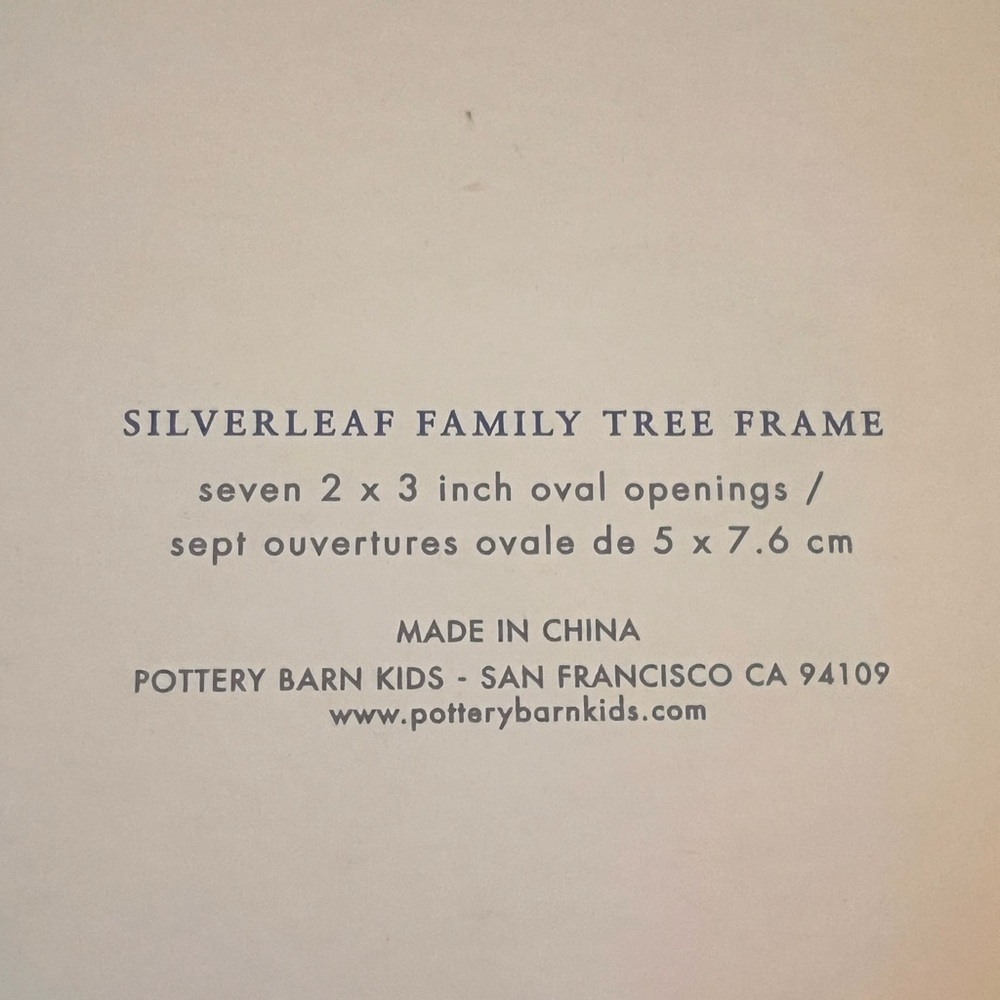 Pottery Barn Kids Silver Family Tree Frame with 7 Oval Photo Openings - Picture 5 of 7